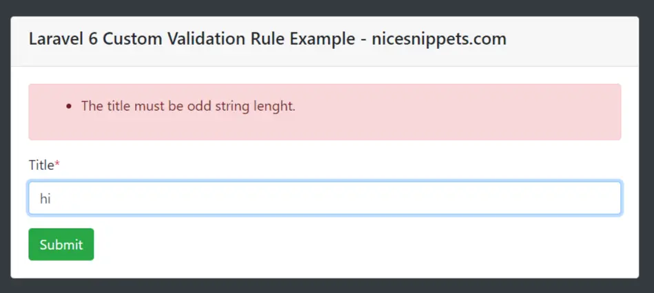 Laravel 6 Custom Validation Rule Example